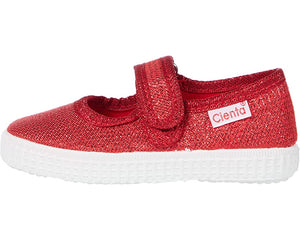 Cienta Mary Jane in Red Metallic