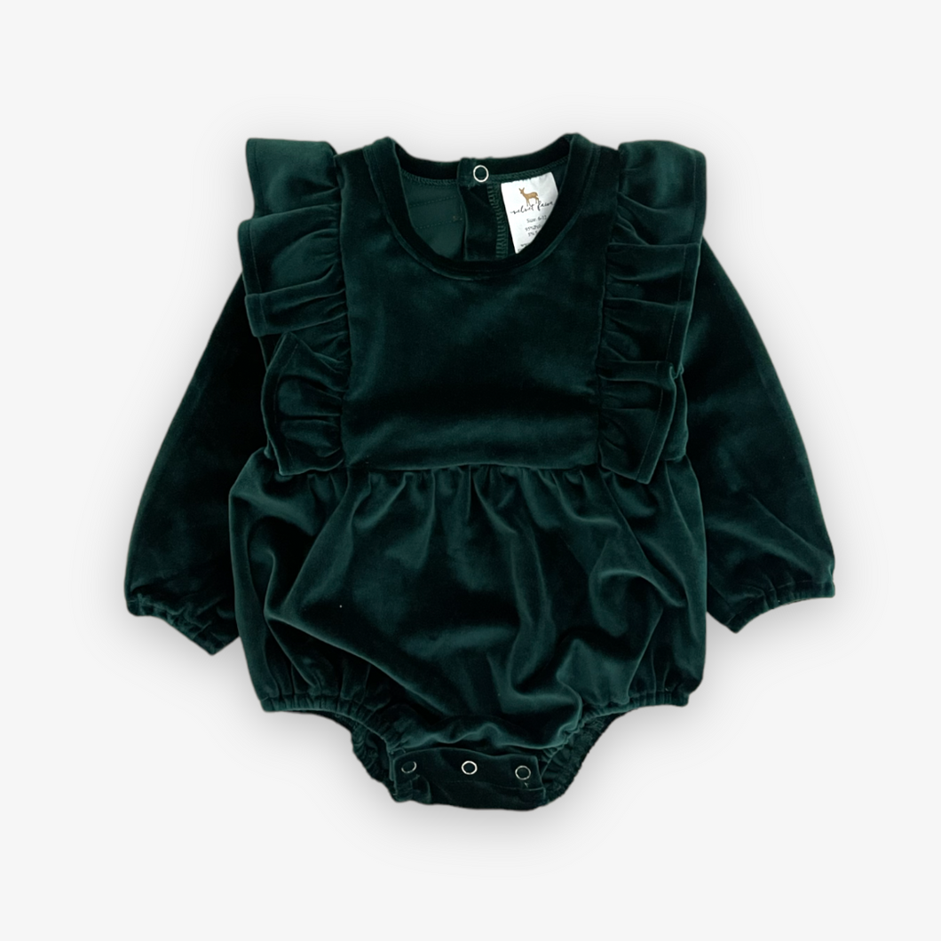 Vivian Bubble - Evergreen Velvet Size 0-3 months only
