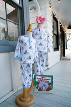 Load image into Gallery viewer, Blue Hippo Christmas Pajamas
