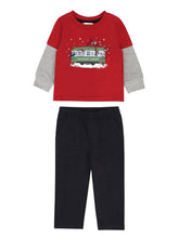 Load image into Gallery viewer, Christmas Tram Top &amp; Black Pant Set
