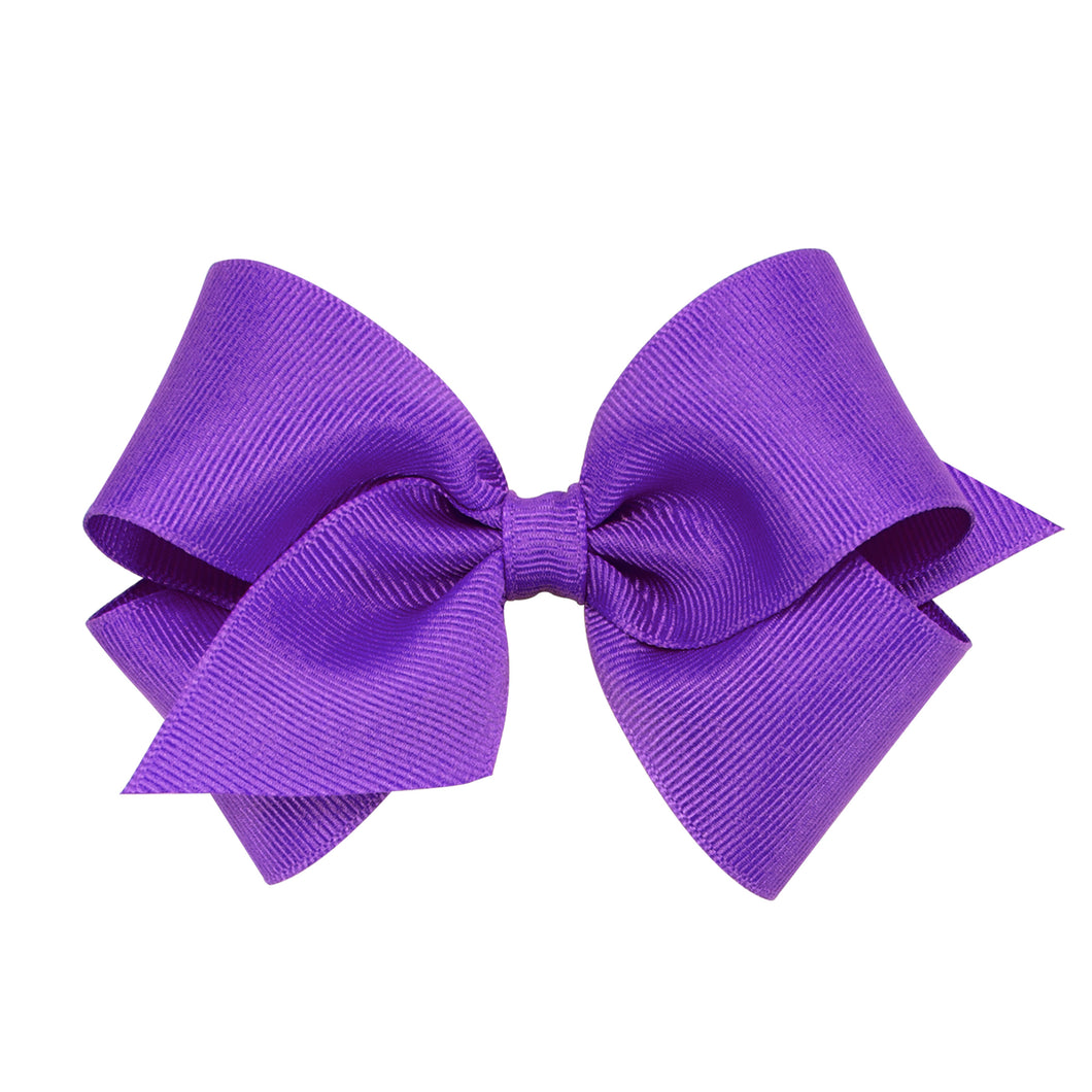 Small Grosgrain Bow in Delphinium (Light Purple)