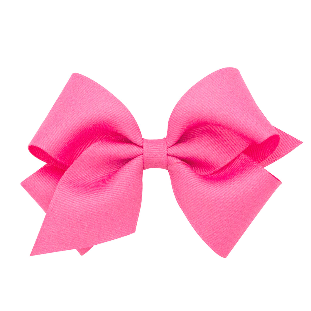 Smal Grosgrain Bow in Hot Pink