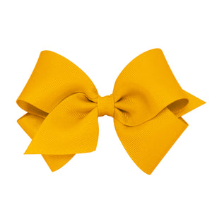 Small Grosgrain Bow in Soft Gold (Mustard Yellow