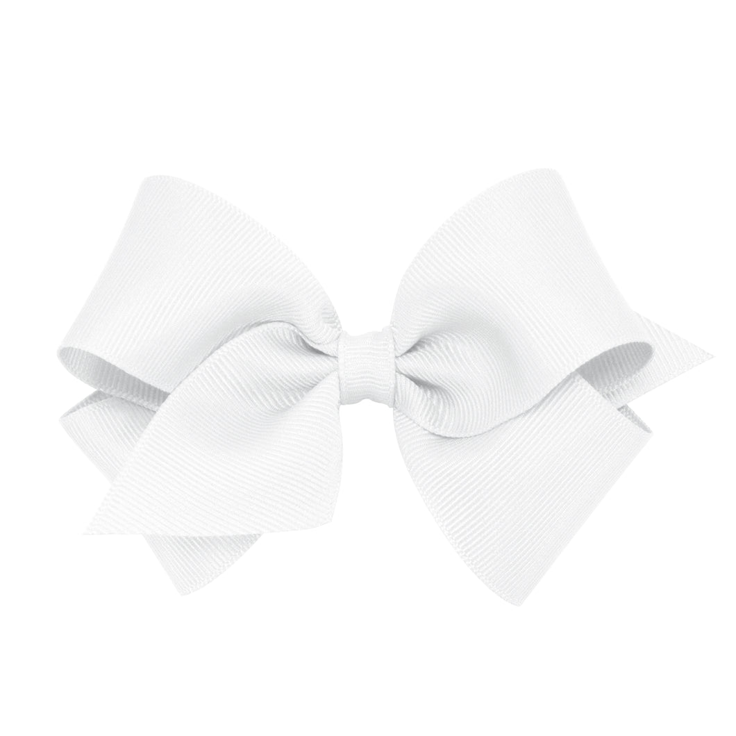 Small Grosgrain Bow in White (WHT)