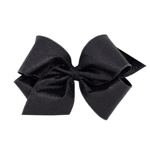 King Glitter Overlay Hair Bow - Assorted Colors