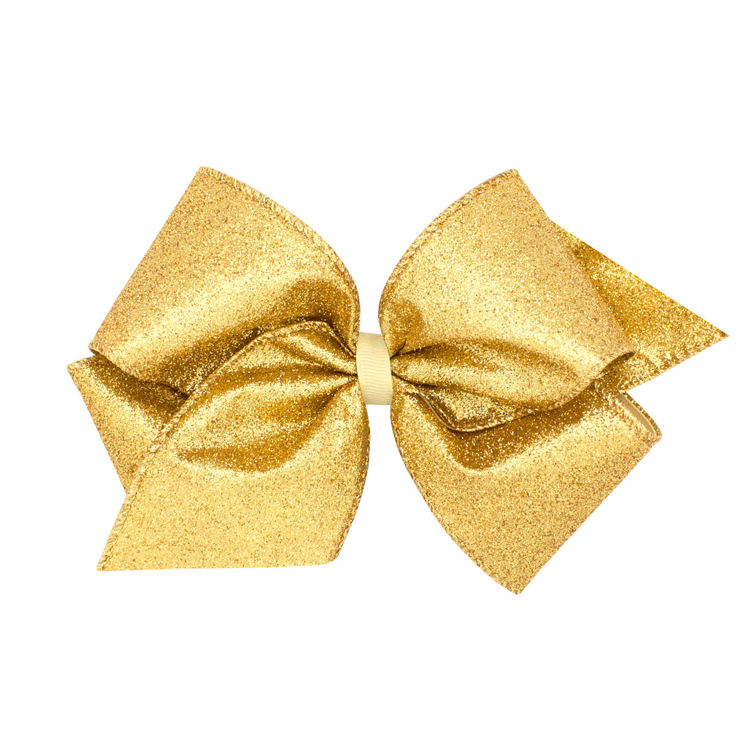 King Glitter Overlay Hair Bow - Assorted Colors