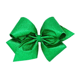 King Glitter Overlay Hair Bow - Assorted Colors