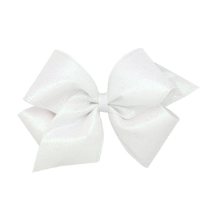 King Glitter Overlay Hair Bow - Assorted Colors