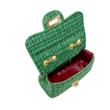 Load image into Gallery viewer, Classic Large Tweed Handbag: Green
