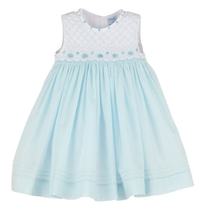 Blue & White Smocked Dress