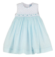 Blue & White Smocked Dress