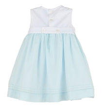 Load image into Gallery viewer, Blue &amp; White Smocked Dress
