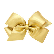 Load image into Gallery viewer, Silver or Gold Lame Hair Bow
