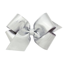 Load image into Gallery viewer, Silver or Gold Lame Hair Bow Medium or King
