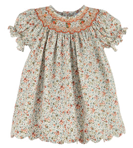 Autumn Glow Smocked Dress