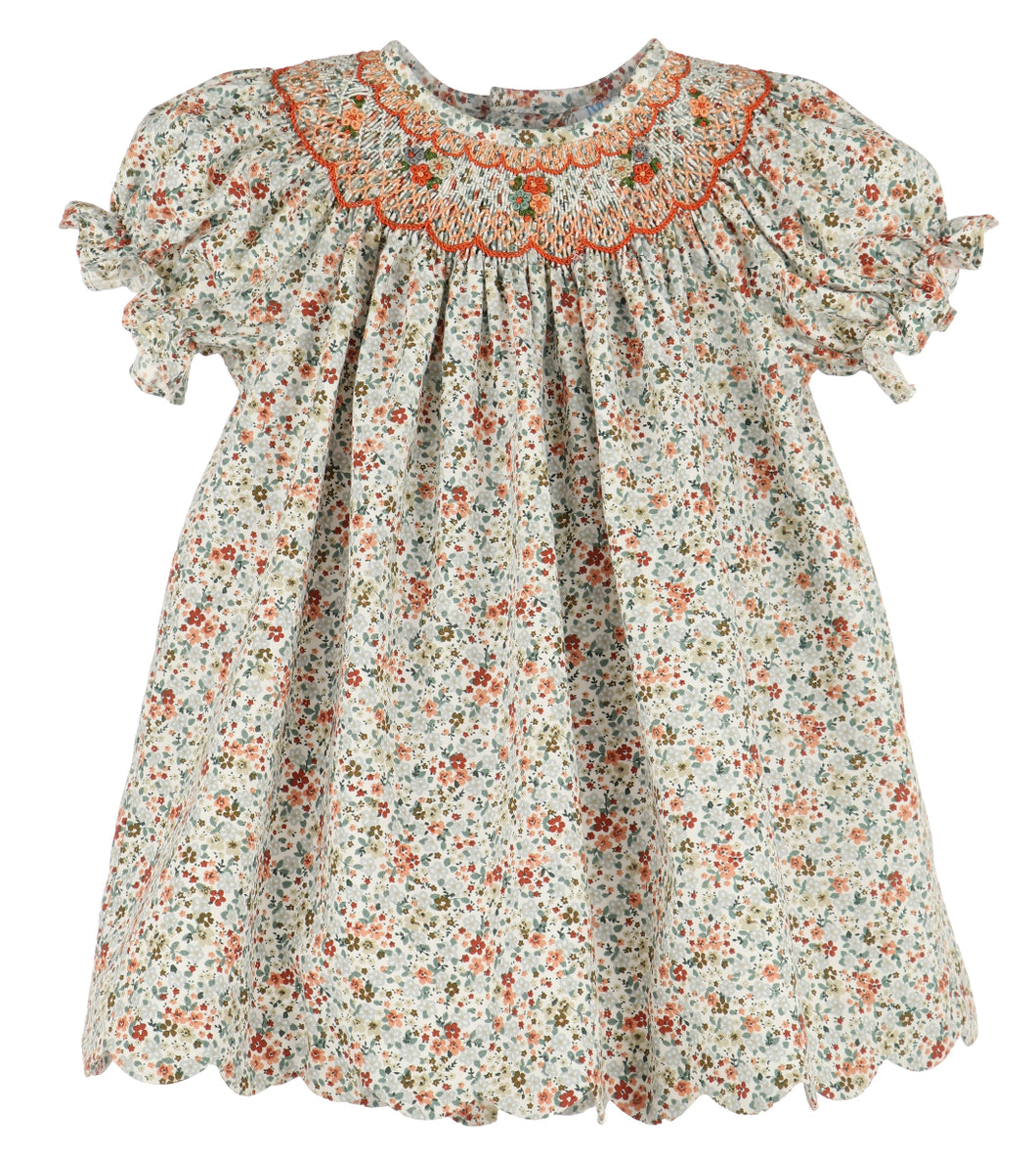 Autumn Glow Smocked Dress