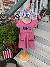 Load image into Gallery viewer, Lucy Red Stripe Dress
