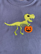Load image into Gallery viewer, Skeleton T-Rex Halloween Bucket S/S Shirt
