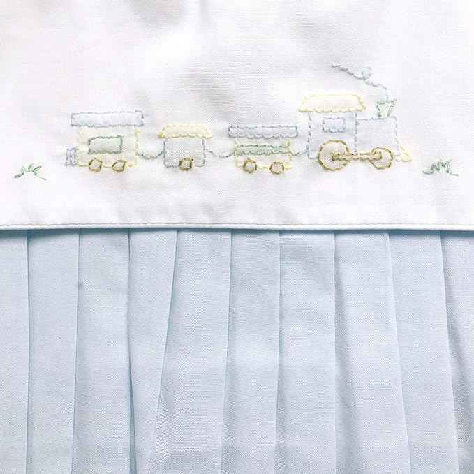 Blue Train Embroidered - Bubble