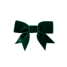 Load image into Gallery viewer, Mini Velvet Bow w/ Fancy Cut Tail
