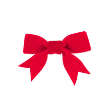 Load image into Gallery viewer, Mini Velvet Bow w/ Fancy Cut Tail
