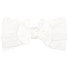 Load image into Gallery viewer, Soft Cable Knit Nylon Baby Band With Matching Bowtie
