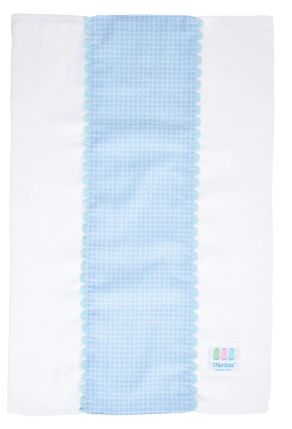 Blue & White Printed Fancy Burp