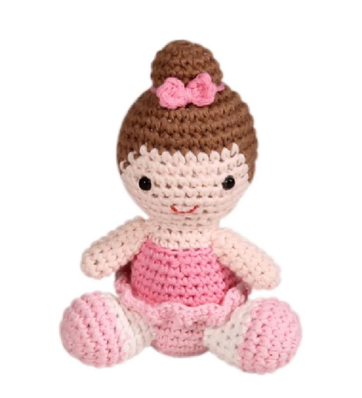 Bella the Ballerina Crochet Rattle