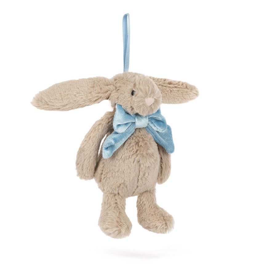 Bashful Beige Bunny Ornament