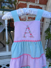 Load image into Gallery viewer, Pink &amp; Green Seersucker Tiered Popover Set
