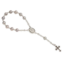 Load image into Gallery viewer, Baby Rosary - Sterling Silver Grey
