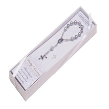 Load image into Gallery viewer, Baby Rosary - Sterling Silver Grey
