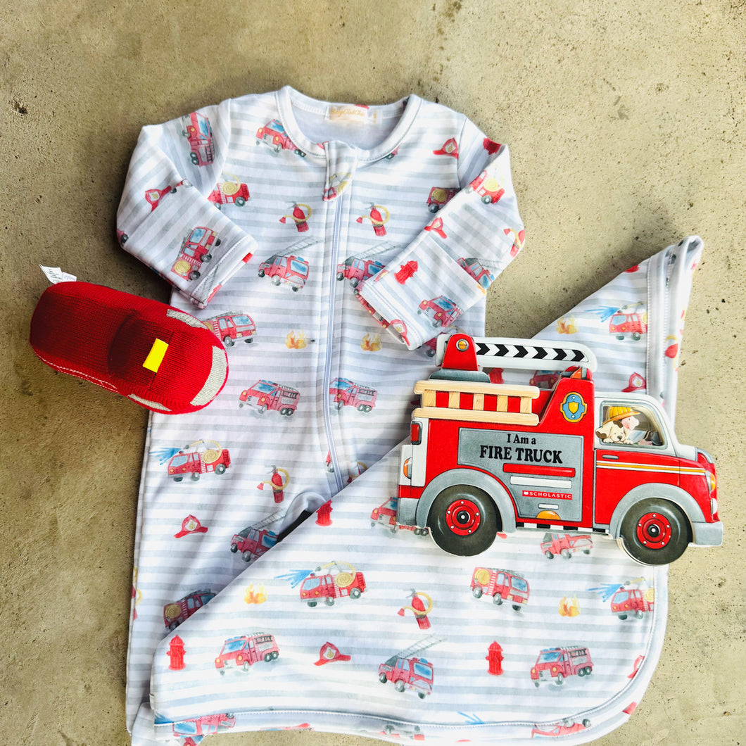 Firefighter -  Zipped Footie