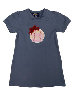 Sparkly Baseball Applique Dress