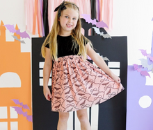 Load image into Gallery viewer, Pink &amp; Black Halloween Tutu Dress
