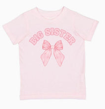 Load image into Gallery viewer, Big Sister  Pink  with Bow T-Shirt
