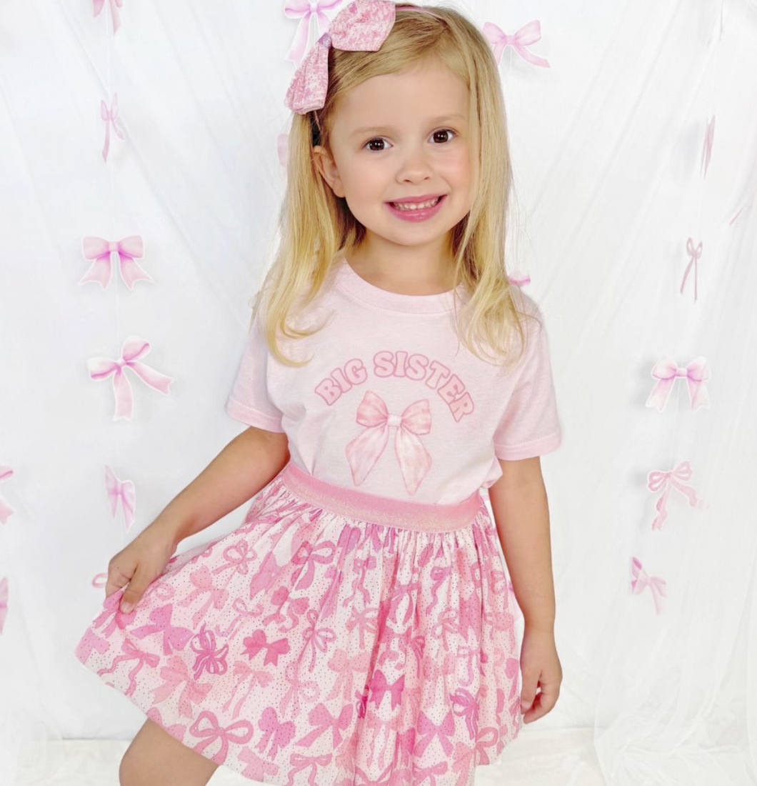Big Sister  Pink  with Bow T-Shirt