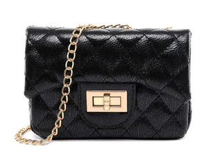 Black Classic Metallic Mini Bag