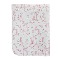 Toile de Jouy Pink Blanket