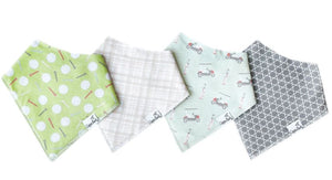 Bandana Bib 4 pack Set - Assorted