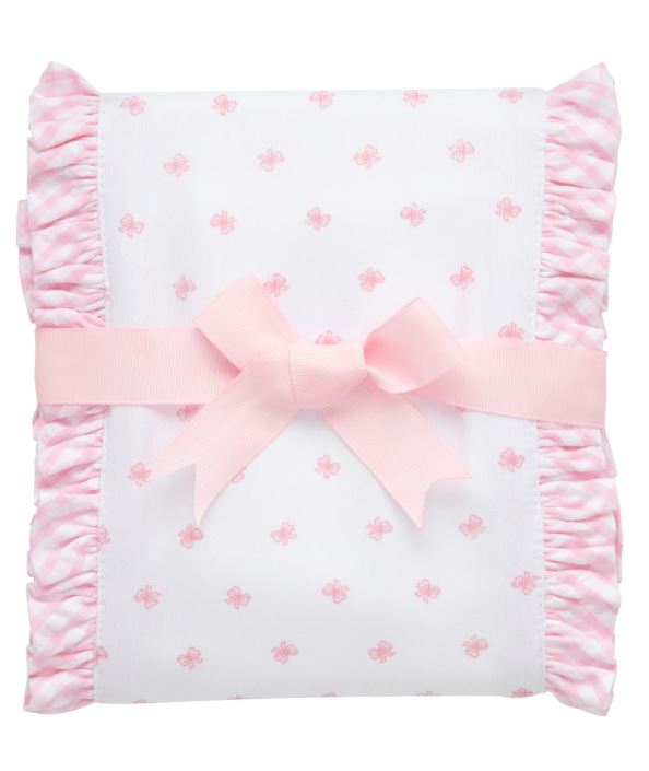 Pink Bow Print Fancy Burp