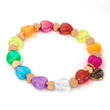 Load image into Gallery viewer, Rainbow Heart Stretch Bracelet

