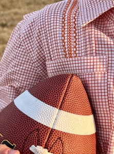 Burnt Orange Gameday Guayabera Shirt