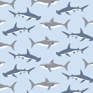 Parker Swimming Sharks Zipper Pajamas