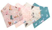 Load image into Gallery viewer, Bandana Bib 4 pack Set - Western
