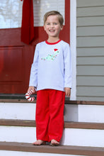 Load image into Gallery viewer, Christmas Dinosaur 2 pc Pants Set -Size 6 &amp; 12M only
