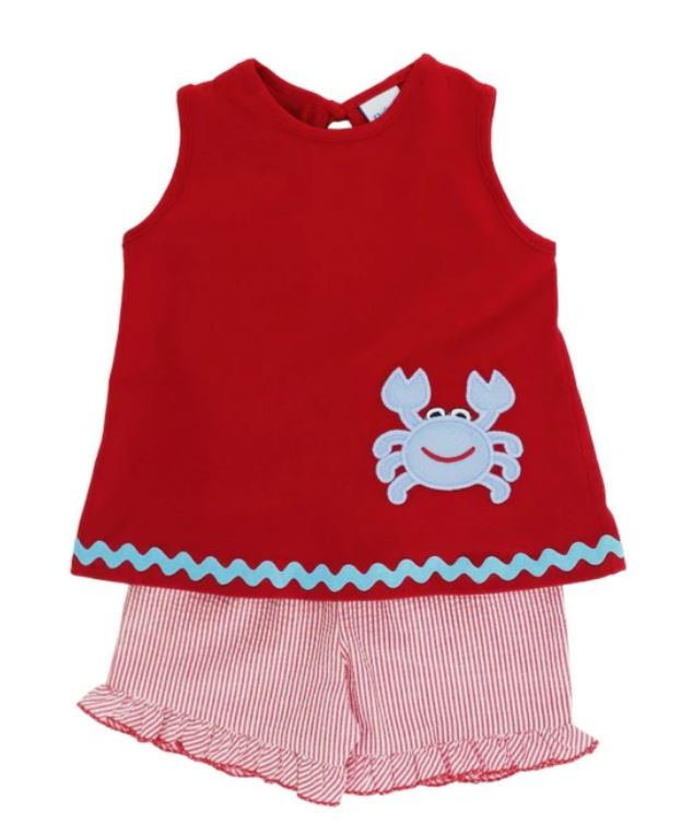 Crab Short Set - Girls