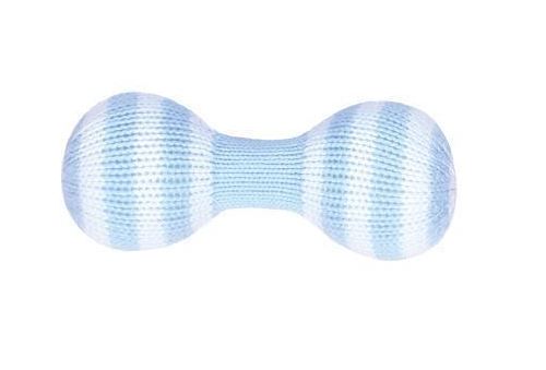 Dumbbell Knit Rattle in Blue