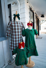 Load image into Gallery viewer, Christmas Tree Embroidered Green Dress
