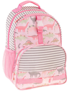 Dino Pink Backpack- All Over Print